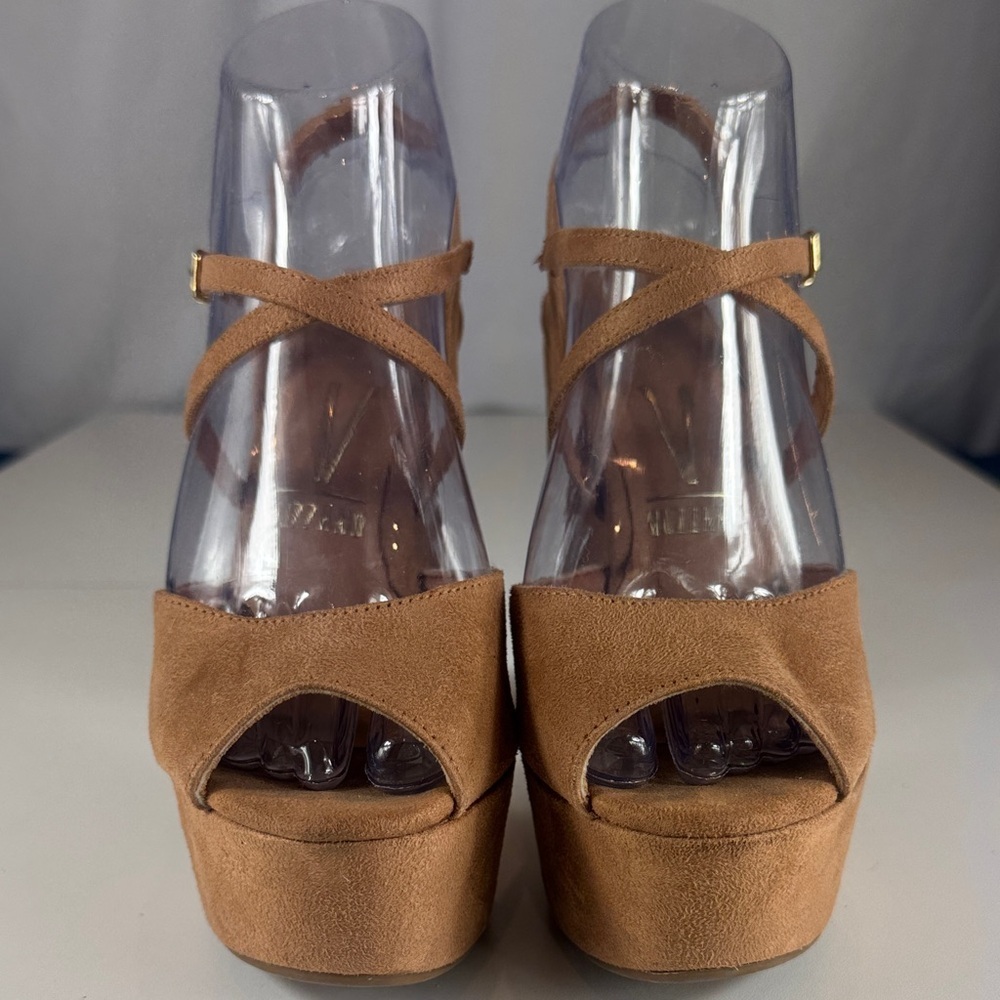 Vizzano Double Strap Tan Platform Heel size 6 - Picture 2 of 10